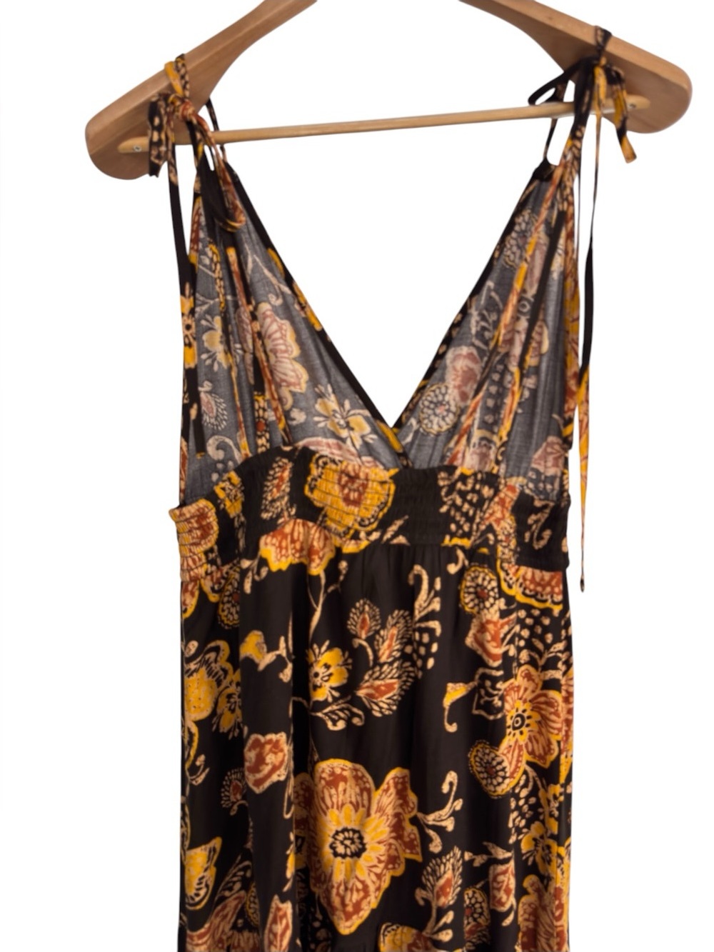 New Patrons of Peace Thalia Maxi Dress Small Brown Floral Boho Strap Sleeveless - Picture 8 of 12